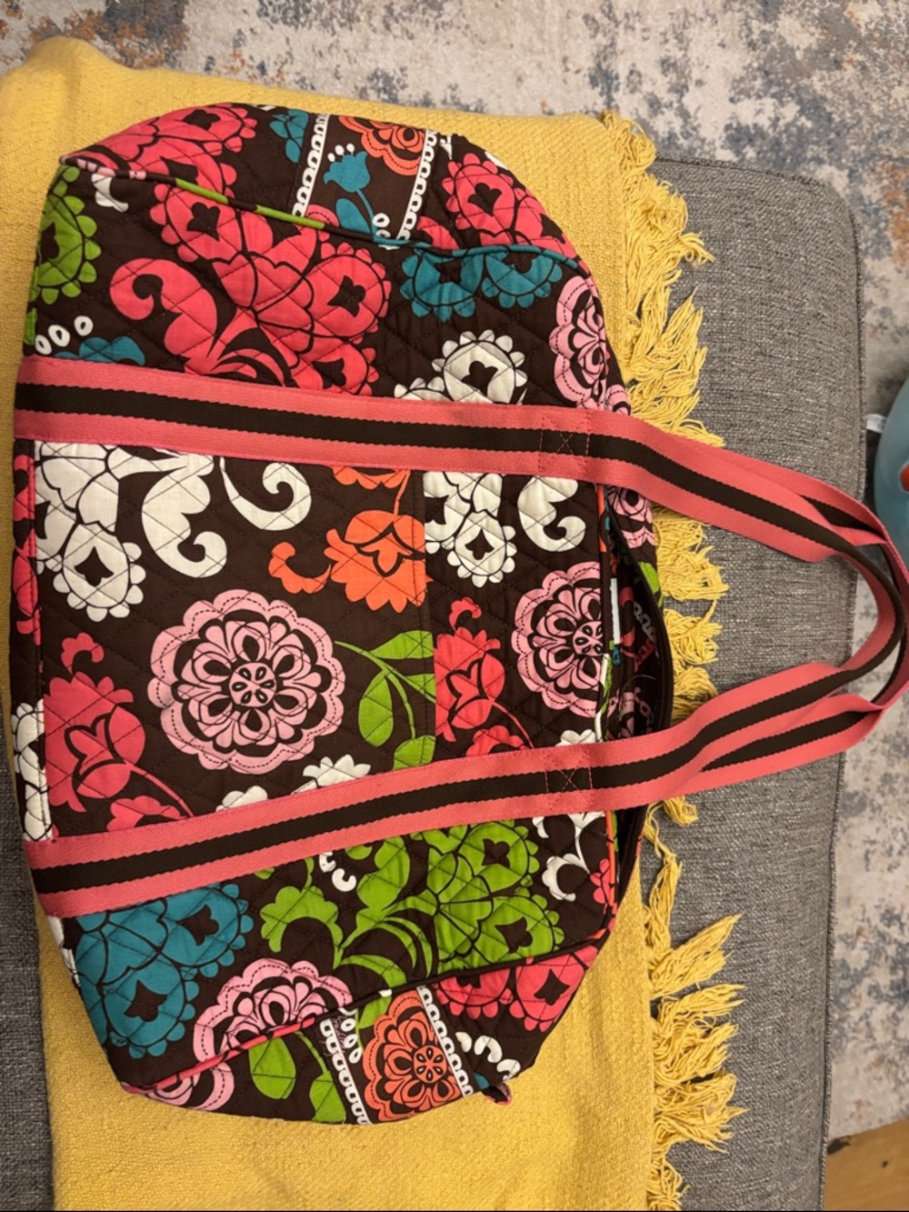 Vera Bradley Floral Quilted Active Bag with Yoga mat strap